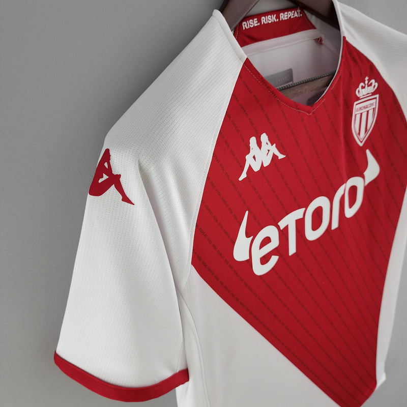 Camisa I do Mônaco Kappa 2022/2023 - BRANCO & VERMELHO