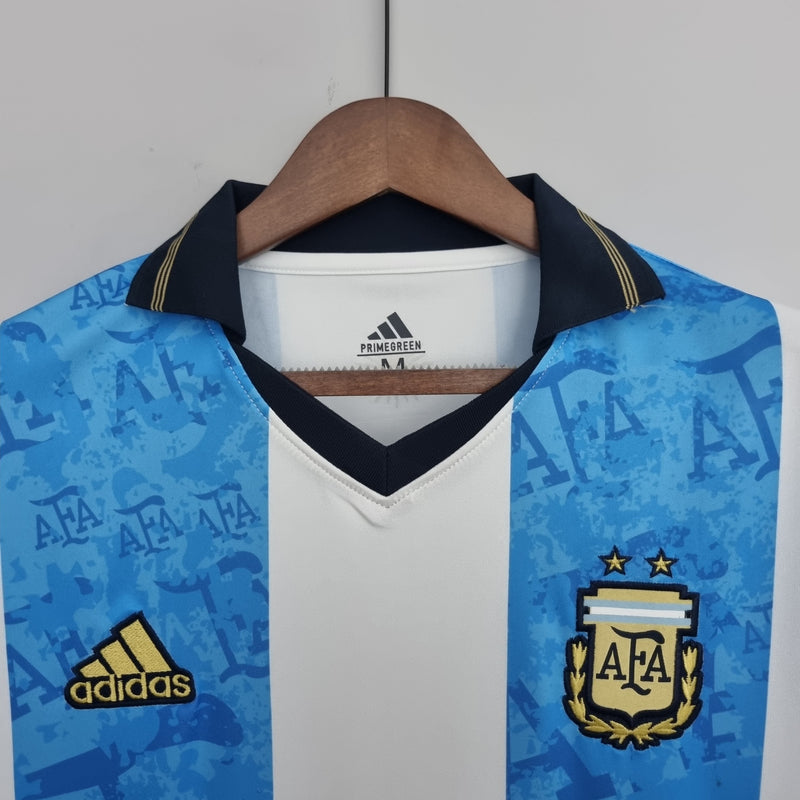 Camisa Comemorativa IV Seleção da Argentina Adidas - Copa do Mundo 2022 - AZUL & BRANCO