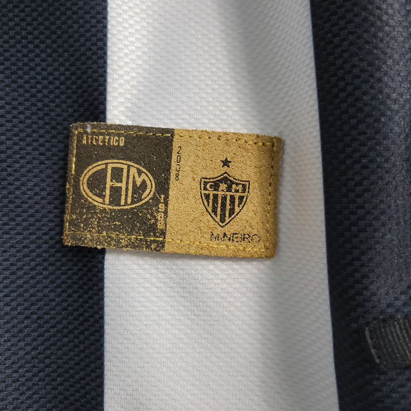 Camisa Retrô do Atlético Mineiro 2008 - BRANCA & PRETA