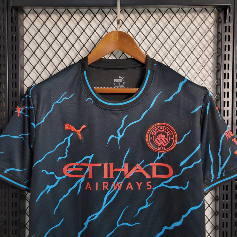Camisa Treino I Manchester City Puma 2023/2024 - PRETA & AZUL