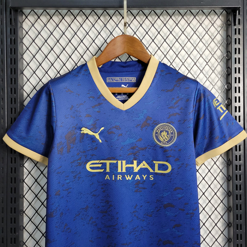 Kit Infantil Manchester City Puma  2023/2024 - AZUL
