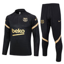 Conjunto Agasalho Barcelona Nike 2023/2024 - PRETA & DOURADA