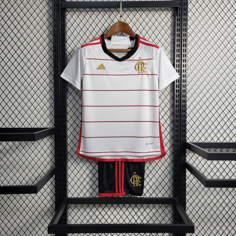 Kit Infantil Flamengo Adidas 2023/2024 - BRANCO
