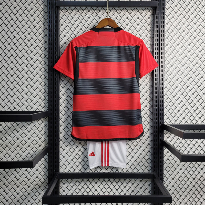 Kit Infantil Flamengo Adidas 2023/2024 - VERMELHO & PRETO