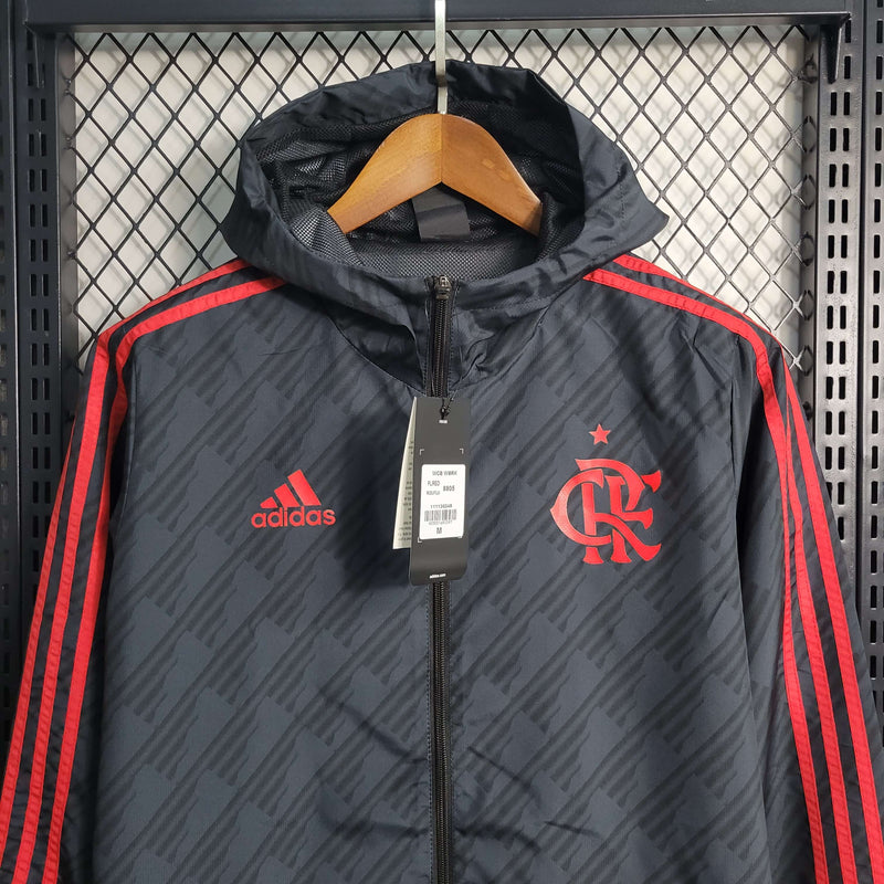 Jaqueta Corta-Vento Flamengo 2023/24 Preto e Vermelho