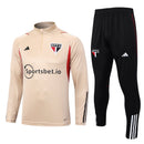 Conjunto São Paulo Adidas 2023/2024 - BEGE & VERMELHA & PRETA