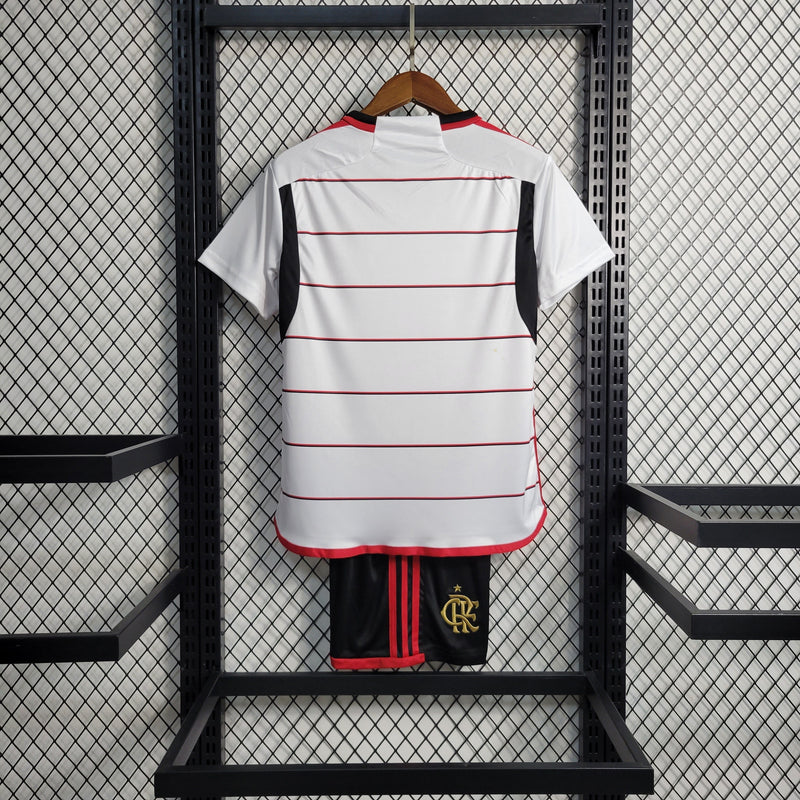 Kit Infantil Flamengo Adidas 2023/2024 - BRANCO