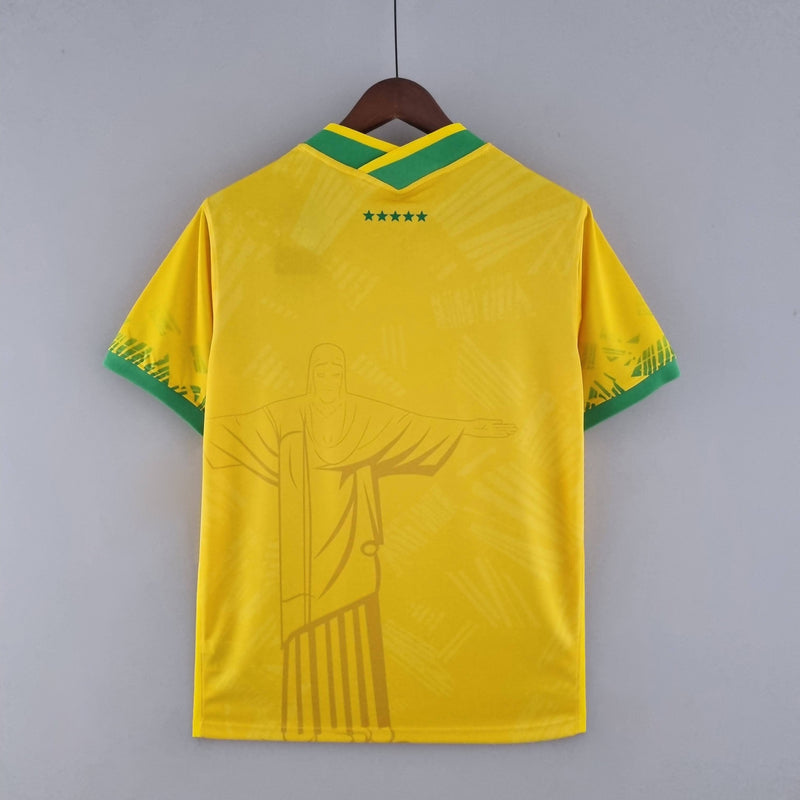 Camisa Concept Cristo Redentor Seleção Brasileira Nike - Copa do Mundo 2022 - AMARELA