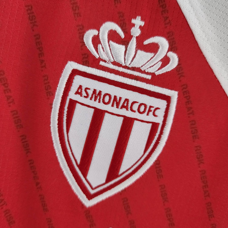 Camisa I do Mônaco Kappa 2022/2023 - BRANCO & VERMELHO